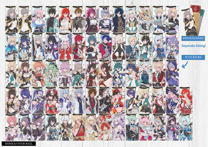 Honkai Star Rail Ticket Bookmarks